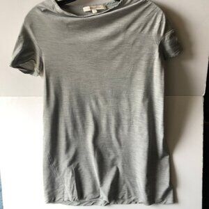 Marc Jacobs Gray Active Workout Short Sleeves Crew Neck Top Shirt Tee Si…